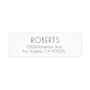 Minimalist Address Label
