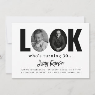 Minimalist Adult Birthday Invitation Adult Party