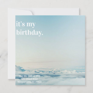 Minimalist Adults Elegant Birthday invitation
