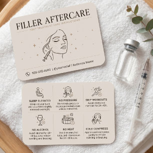 Minimalist Aesthetic Filler Post-Care Card