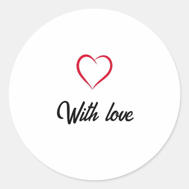 Minimalist Aesthetic Simple Clean Handwritten  Classic Round Sticker (Front)