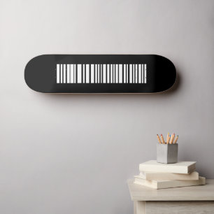 Minimalist Aesthetic with Barcode Skateboard