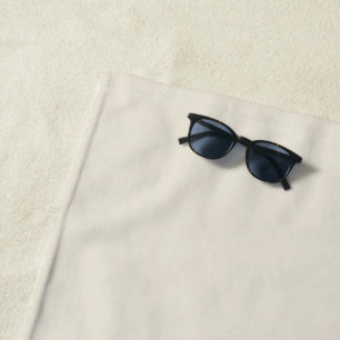 Minimalist alabaster off white plain solid colour beach towel