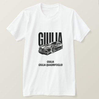 Minimalist Alfa Romeo Giulia Quadrifoglio Italian  T-Shirt