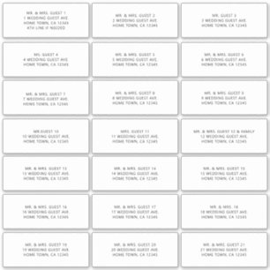 MINIMALIST ALL CAPS INDIVIDUAL ADDRESS LABELS