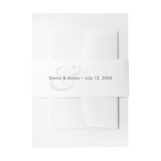 Minimalist Ampersand Wedding |  Invitation Belly Band