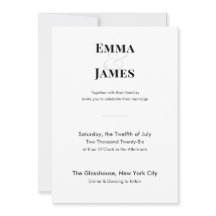 Minimalist Ampersand Wedding Invitation | QR Code