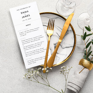 Minimalist Ampersand Wedding QR Code Elegant Menu