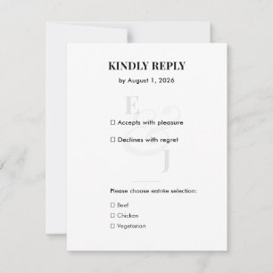 Minimalist Ampersand Wedding   RSVP Card QR Code