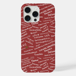 ​Minimalist Anatomy Pattern - Medical Student iPho iPhone 15 Pro Max Case