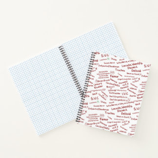 Minimalist Anatomy Pattern-Medical Student Spiral Notebook
