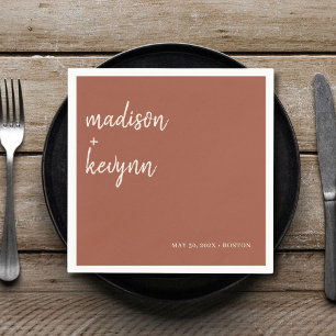  Minimalist and Chic Terracotta   Wedding Napkins