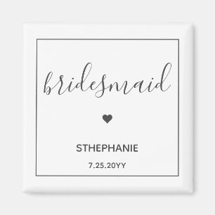 Minimalist and Elegant bridesmaid Gifts Magnet