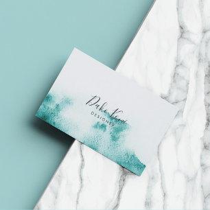 Minimalist and elegant watercolor business card