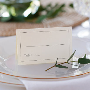 Minimalist And Elegant Wedding Place Card