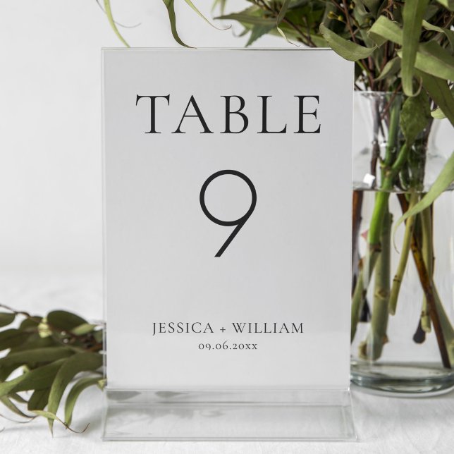 Minimalist And Elegant Wedding Table Number (Creator Uploaded)