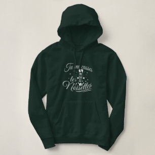 Minimalist and funny: unique hazelnut puzzle hoodie