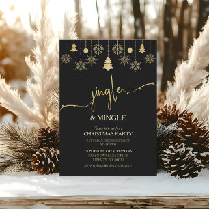 Minimalist and Modern Holiday Christmas Party Invitation