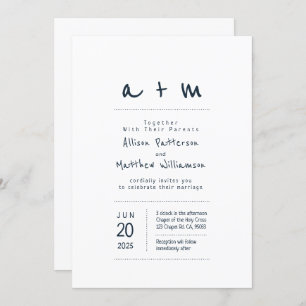 Minimalist and Modern Wedding Invitation