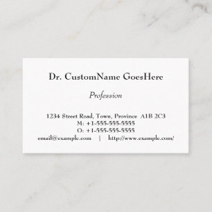 Minimalist and Plain Professional Business Card