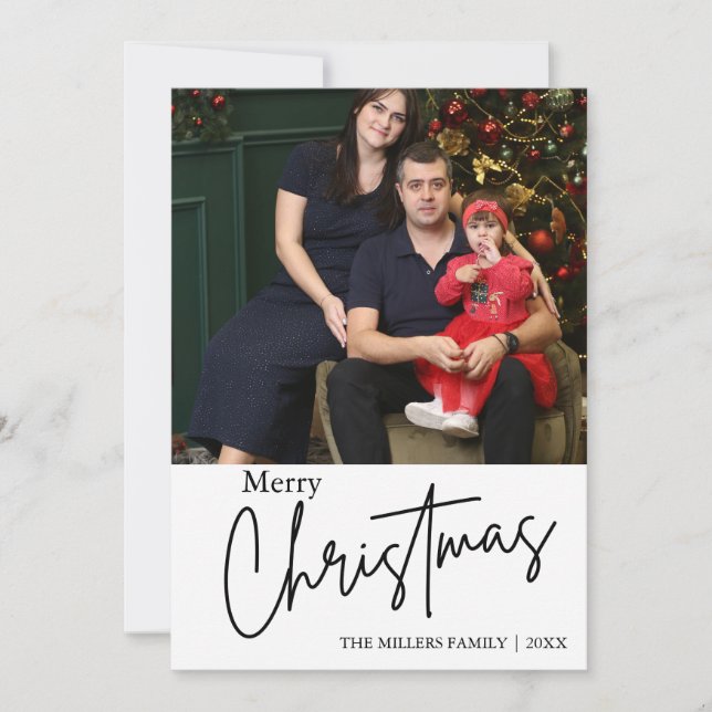 Minimalist and Simple Christmas Photo Collage Invitation (Front)