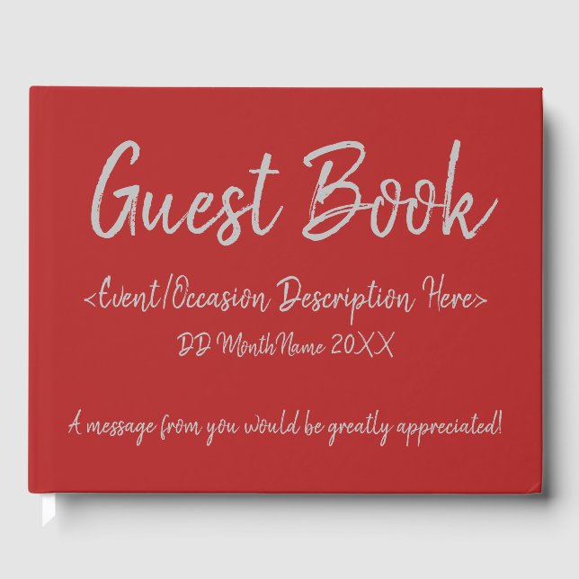 Minimalist and Simple Generic Guestbook (Front)