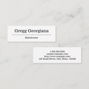 Minimalist and Simple Hairdresser Business Card