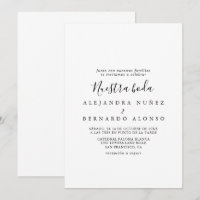 Minimalist and Simple Invitation From Our Wedding