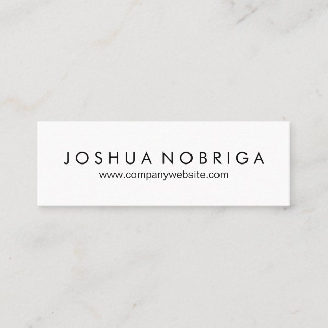 Minimalist and Simple Mini Business Card (Front)