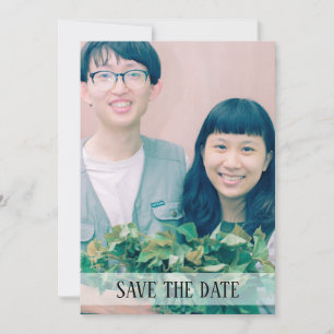 Minimalist and Simple Photo Save the Date Card