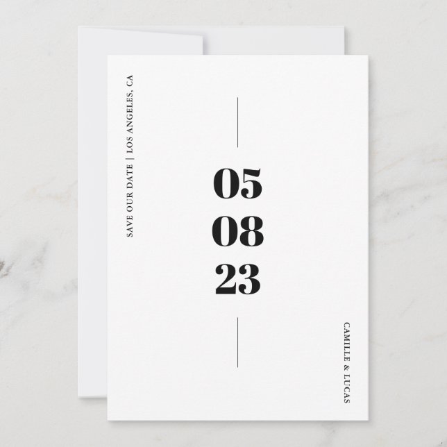 Minimalist and Trendy Wedding Save the date  Invitation (Front)