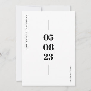 Minimalist and Trendy Wedding Save the date Invitation