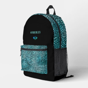 Minimalist Animal Print Modern Monogram Pickleball Printed Backpack