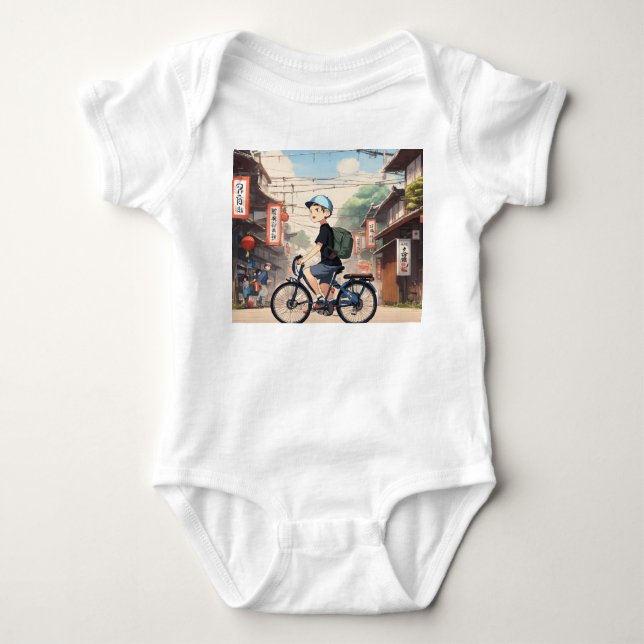 Minimalist Anime-Inspired Baby Gift Bodysuit (Front)