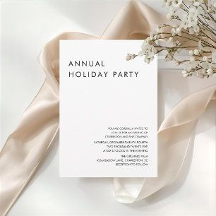 Minimalist Annual Holiday Party Invitation