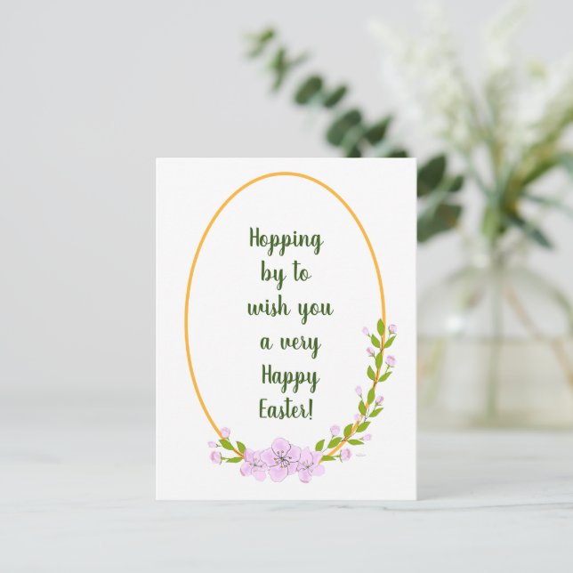 Minimalist  Apple Tree flowers holiday Easter  Postcard (Standing Front)