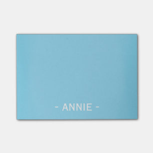 Minimalist Aqua Blue Customisable 4" x 3" Post-it Notes