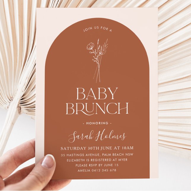 Minimalist Arch Baby Brunch Baby Shower Invitation (Creator Uploaded)