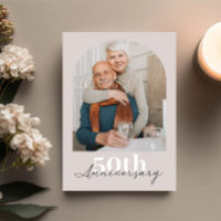 Minimalist Arch Beige 50th wedding anniversary
