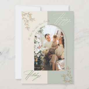 Minimalist Arch Family Photo Holiday Card