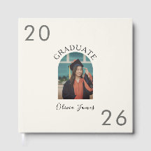 Minimalist Arch Graduation Photo Guest Book 