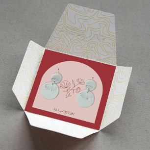 Minimalist Arch Handmade Jewellery Earrings Displa Square Business Card