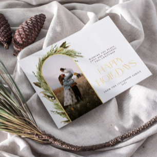 Minimalist Arch Happy Holidays Photo