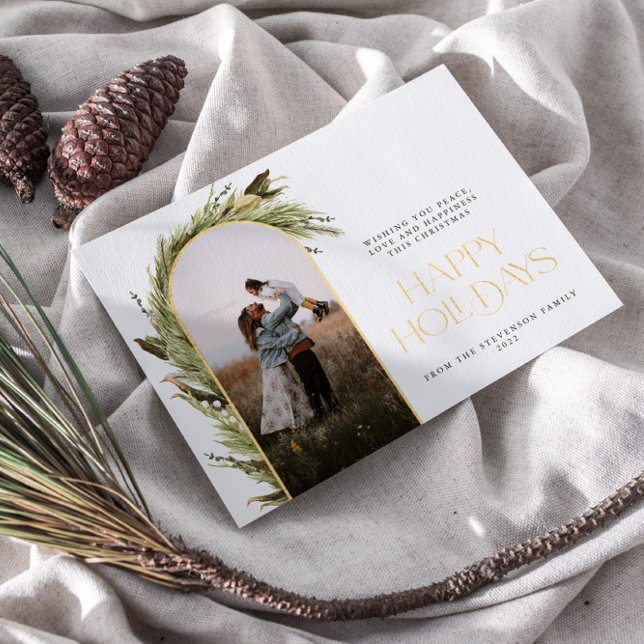 Minimalist Arch Happy Holidays Photo  (Creator Uploaded)