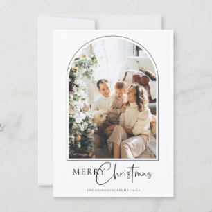 Minimalist Arch Merry Christmas Greetings Card