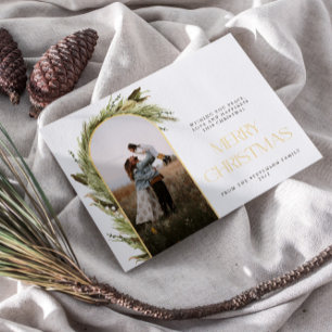 Minimalist Arch Merry Christmas Photo