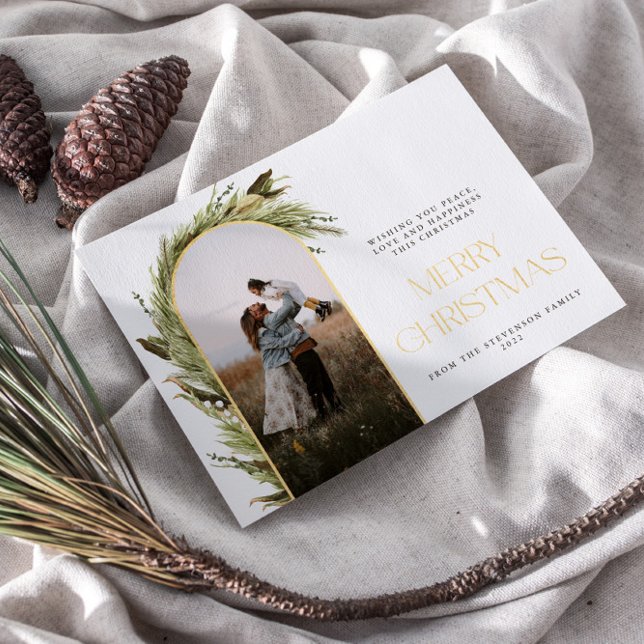 Minimalist Arch Merry Christmas Photo  (Creator Uploaded)