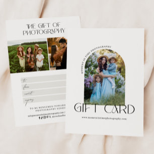 Minimalist Arch Photo Photography Gift Certificate