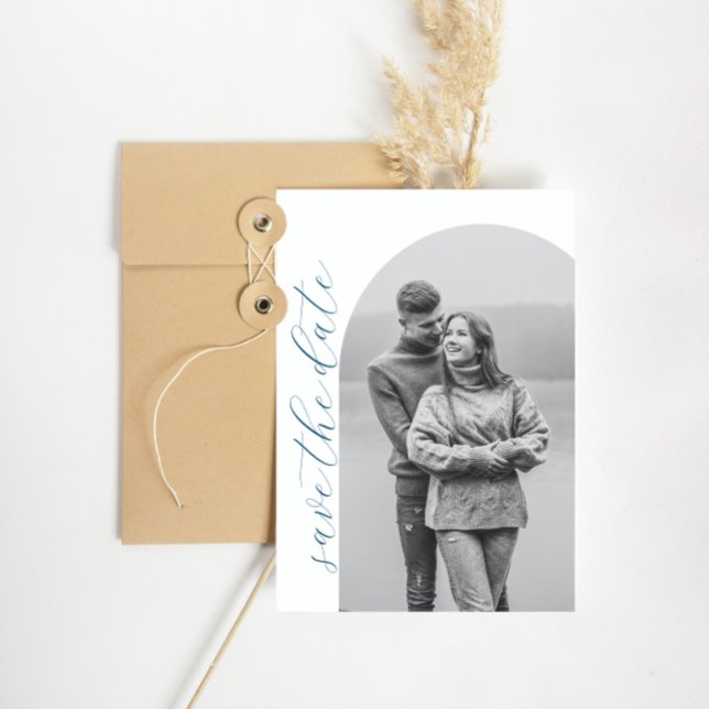 Minimalist Arch Save the Date wedding photo   Invitation (Creator Uploaded)