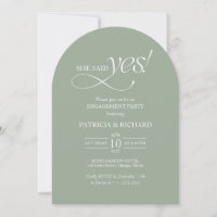 Minimalist Arch She Said Yes Engagement Party